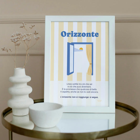 Poster Orizzonte con cornice in legno | Dizionario poetico