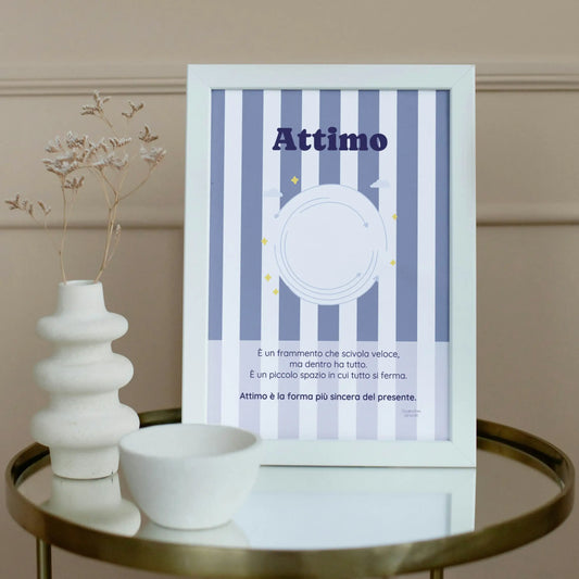 Poster Attimo con cornice | Dizionario Poetico