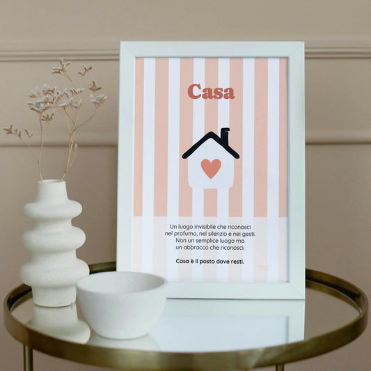 Poster Casa con cornice | Dizionario Poetico