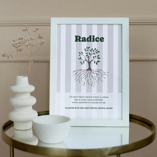 Poster Radice con cornice | Dizionario Poetico