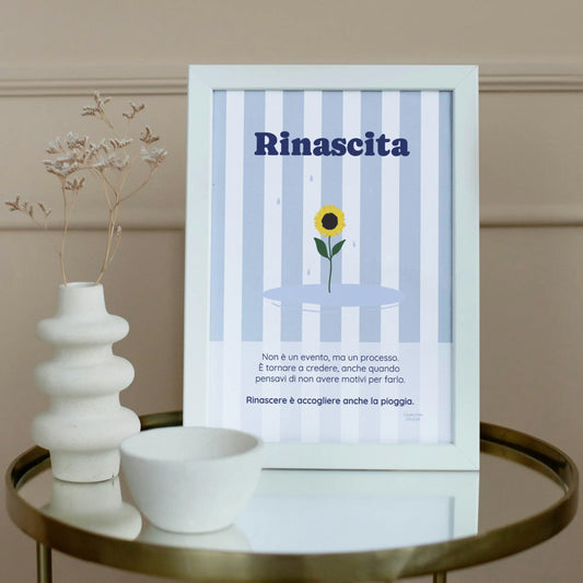 Poster Rinascita con cornice | Dizionario Poetico