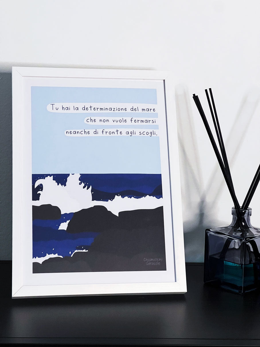 Poster Determinazione con cornice in legno